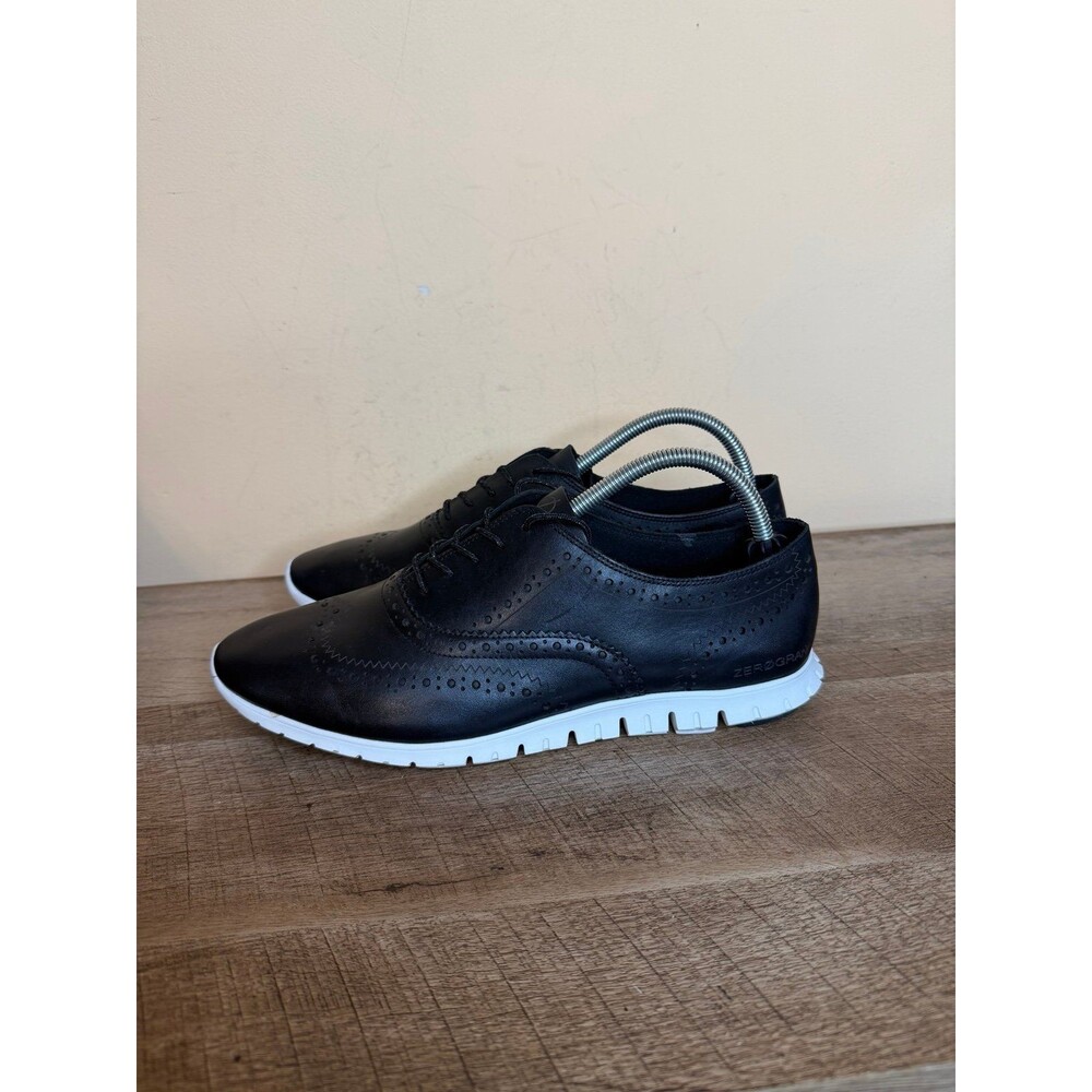 Cole Haan Womens ZeroGrand Oxford Sneaker Size 11 shoes Wingtip Black Leather